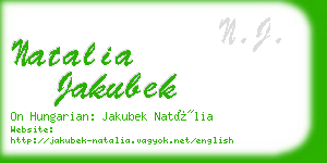 natalia jakubek business card